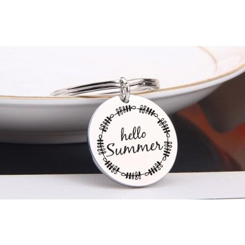 Key chain fashion recording hello you will see high-quality keys to start the summer bag charm gift to your family lover friends