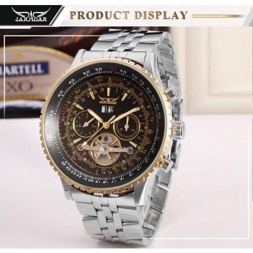 JARAGAR Watch Multi-Function Mens Mechanical Watches Hollow Tourbillon Automatic Wristwatches Men Wrist Clock Relogio Masculino
