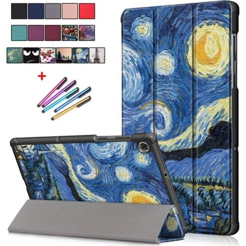 Funda for lenovo tb x306f Case Fashion Painted Magnetic Leather Tablet Cover for Lenovo Tab M10 HD 2nd Gen TB X306F X306X Case