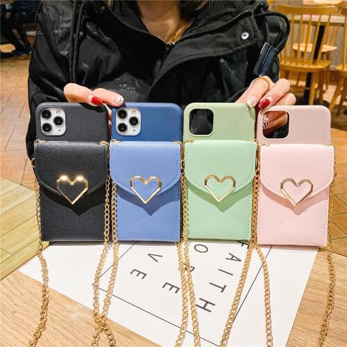 For Xiaomi Redmi Note 4 4x 5 5A 6 7 8 8T 9 10 Pro Max Love Wallet Soft TPU leather Strap Rope Case
