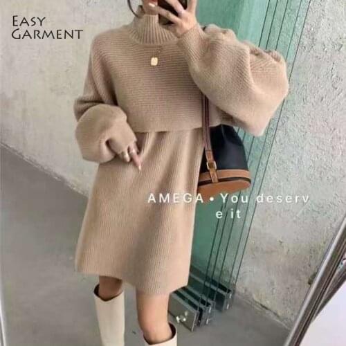 EASY GARMENT Fashionable Knitted Dresses