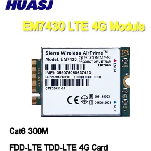 EM7430 LTE-Advanced Cat-6 cat 6 4G Modem M2 ngff 300M 4G module card