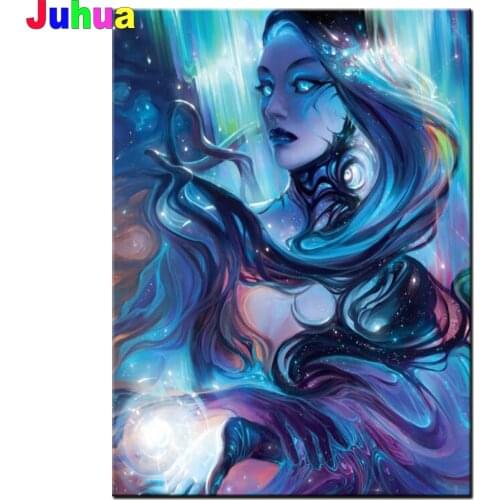 Fantasy magic Woman diamond embroidery full square round 5d diy diamond painting cross stitch rhinestone Of pictures Girl