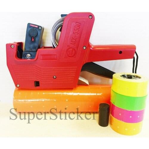 [ Fly Eagle ] MX-5500 8 Digits Price Tag Gun Labeler Labeller + 5000 ORANGE labels + Free Gift