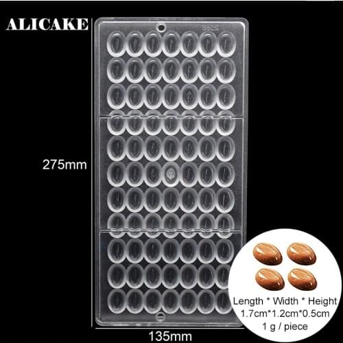 Form for Chocolate Coffee Beans PC Molds Polycarbonate Baking Pastry Tools for Party Birthday Bake Baker Bakeware Dessert Mould