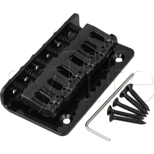 Black 6 string Fixed Hard Tail Guitar Bridge For Guitar