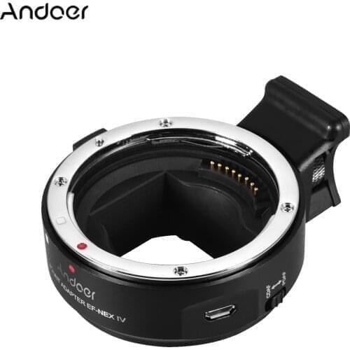 Andoer EF-NEX IV Lens Mount Adapter Ring High Speed Digital Auto Focus for Canon EF/EF-S Mount Lens to Sony A7/A7R/A7S/A5000