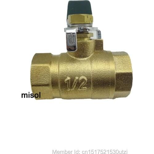Brass ball valve, 1/2", 2 way DN15