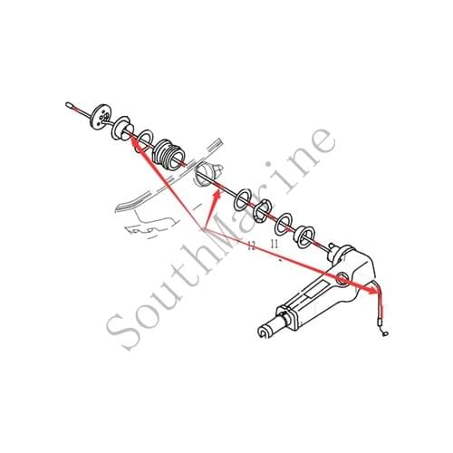 Boat Motor F4-01090008 Throttle cable assy for Parsun HDX F4 F5 outboard motor 4-stroke
