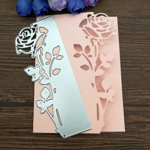 Beautiful Rose Leaves border Metal Cutting Dies Stencils Die Cut for DIY Scrapbooking Album Paper Card Embossing