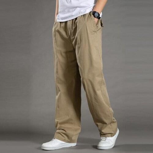 New Men casual pants Loose Hip-hop tide More pocket overalls Man Trousers pantalones
