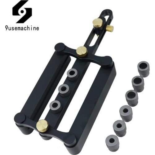 Adjustable Doweling Jig Kit Self-centering Position Drill Guide 6/8/10mm Hole Puncher Locator Jig For Furniture Carpentry Tools