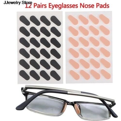 12 Pair Soft Foam Nose Pads Self Adhesive Eyeglass Nose Pads Anti-Slip Eyeglass Nose Pads Thin Nosepads For Glasses Unisex