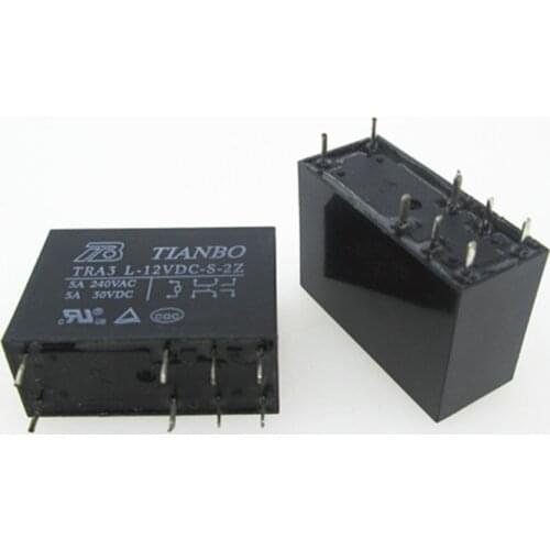 NEW 12V relay TRA3 L-12VDC-S-2Z TRA3L-12VDC-S-2Z TRA3-L-12VDC-S-2Z TRA3-L-12VDC TRA3 L-12VDC DC12V 12VDC 12V 5A TIANBO DIP8