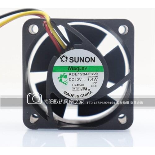 New original KDE1204PKVX 4020 DC12V 1.4W 4CM maglev switch router silent cooling fan