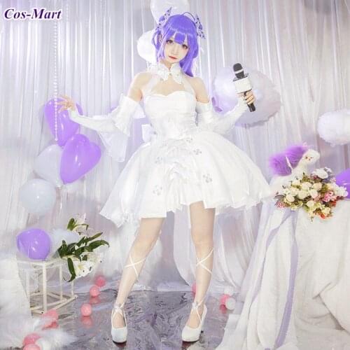 New Style Hot Game Azur Lane HMS Unicorn Cosplay Costume Fashion White Fromal Dress Halloween Party Role Play Clothing S-XL