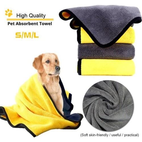 Pets Absorbent Towels Dogs Cats Fashion Bath Towel Nano Fiber Quick-Drying Car Wiping Cloth Pet Supplies Manta Perro