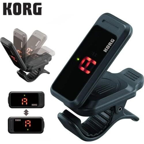 KORG PITCHCLIP PC-1 PC-2 PC1 PC2 Ultra Portable Low-Profile Clip-on Guitar Tuner Chromatic Tuner-Ultra Portable- Easily Folds