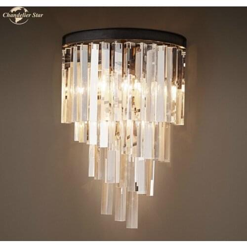 Postmodern Luxury Crystal Wall Lamp for Bedroom Living Room Corridor Staircase Aisle Hotel Viantage Creative Indoor Lights