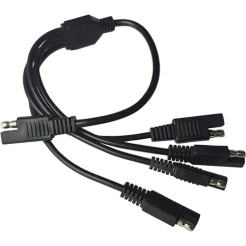 SAE one turn four SAE Head Wires JKM-SAE-028 Solar-packed Charging Cables SAE 5 Way Extension Cable Y Splitter