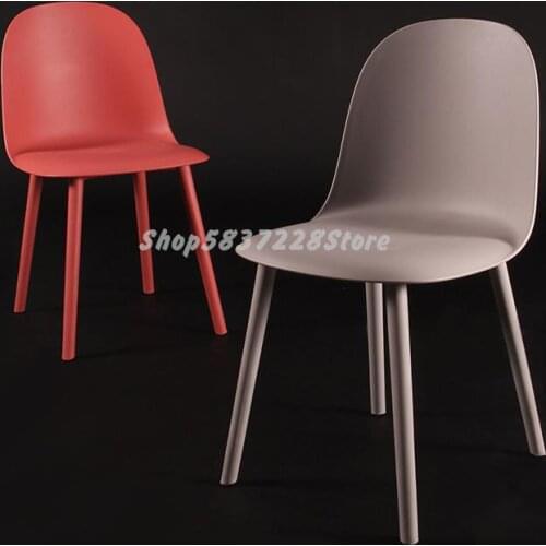 Nordic Chair Light Luxury Dining Chair Simple Plastic Back Chair Household Desk Stool Makeup Chair Sales Office Talks About Seat