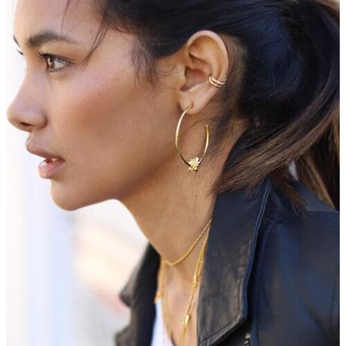 WTLTC 925 Sterling Sliver Line Ear Cuf Earrings For Women 1 Pcs Fake Cartilage Earring Minimal Non Pierced Earrings High Quality