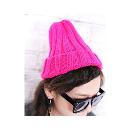 Hat Female Unisex Cotton Blends Solid Warm Soft Knitted Hats Unisex Winter Caps Womens Skullies Beanies for Girls Ski Caps