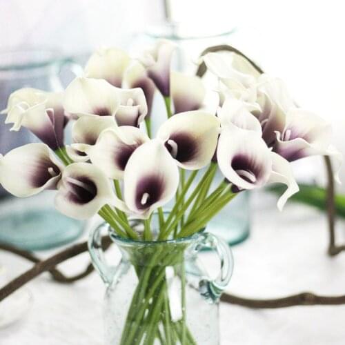 1PCS 5.5CM PU Artificial Flowers Calla Lily Bunch Fake Flower Bouquet Table Home Wedding Decoration Fall Decor