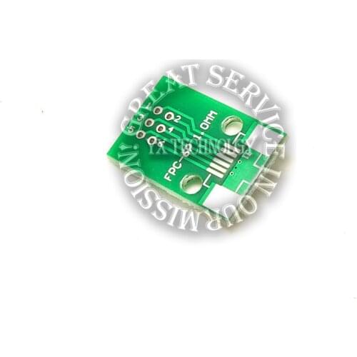 10pcs/lot FPC 6PIN FFC turn 2.54 adapter plate TFT LCD seat 1mm 0.5mm pitch