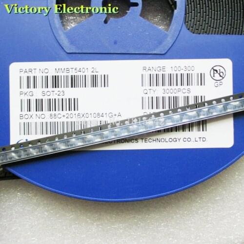 100PCS/Lot 2N5401 MMBT5401 2L SOT23-3 Bipolar Transistors - BJT PNP Transistor General Purpose new original