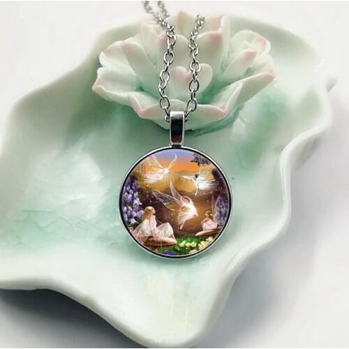 2019 New Fashion Glamour Fairy Elf Ballet Glass Pendant Necklace