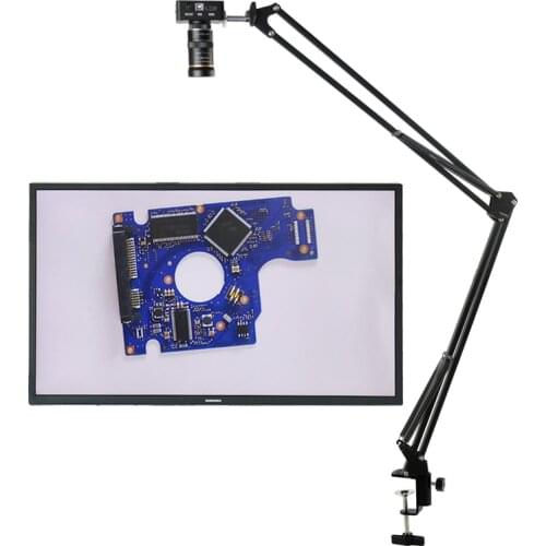 48MP 1080P 2K HDMI USB TF Recorder Industrial Lab Soldering Video Microscope Camera Big Visual Field Manual IRIS Zoom Lens