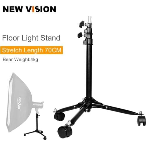 70cm Durable Folding Dolly Wheels Floor Light Stand for Studio Flash 250SDI 300SDI E250 E300 DE300 DE400 SK300 SK400 DP600