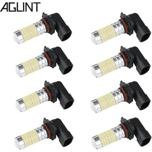 AGLINT 8PCS Automobiles Car LED Fog Lamp H11 H8 9006 HB4 5202 H16 For Daytime Running Light DRL Driving Lamp Super White 12V-24V