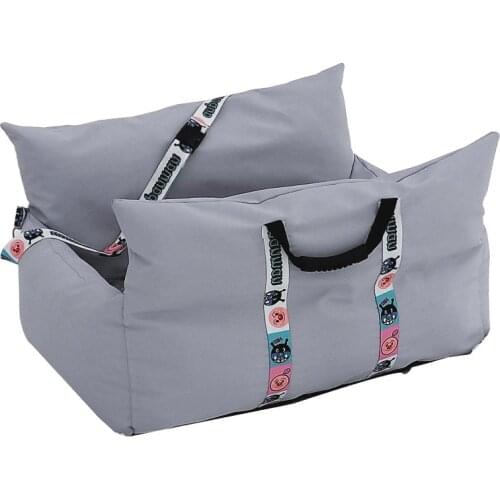 Dog Car Seat Travel Bed Dog Booster Car Seat Premium Quality with Clip-on Safety Leash, 2 in 1 Car Seat Cover for Pets