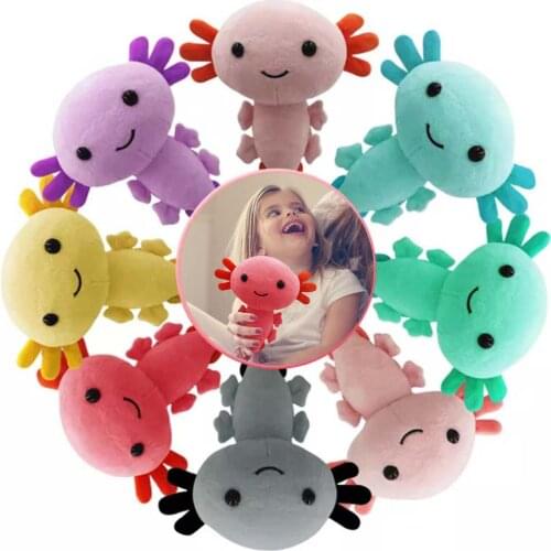 Axolotl Plush Toy Kawaii Animal Axolotl Plushies Figure Doll Toy Cartoon Axolotl Stuffed Doll Gifts For Kids Girls Pillow Toys