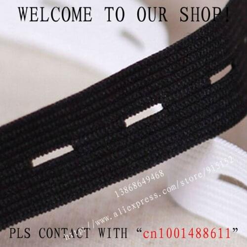 Free shipping The thicken 30mm Width black Elastic Tape Button Hole Elastic Stretch Webbing Maternity belt 16 Yards/lot