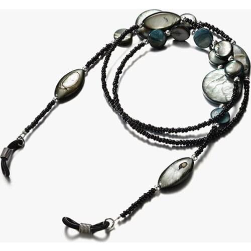 50pcs/lot abalone seashell imitaion acrylic eyeglass beaded chain reading glass lanyard sunglass retainer spectacle holder
