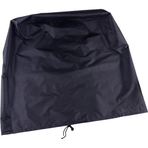 Black PVC Kettle BBQ Grill Barbecue Round Smoker Cover Waterproof for Outdoor Garden Patio 210D Oxford Fabric