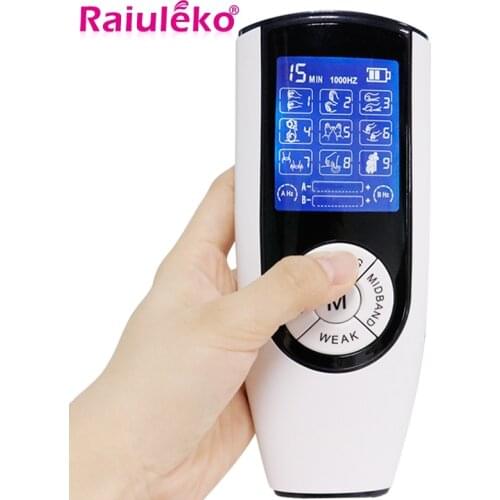 Electric Massager Pain Relief Machine 9 Modes Tens Unit Pulse Dual Output Digital Meridan Massager Muscle Stimulator Therapy