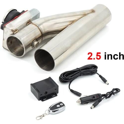 Universal Stainless Steel 2.25" Dump Valve Electric Exhaust Cutout Cut Out with Wire Remote