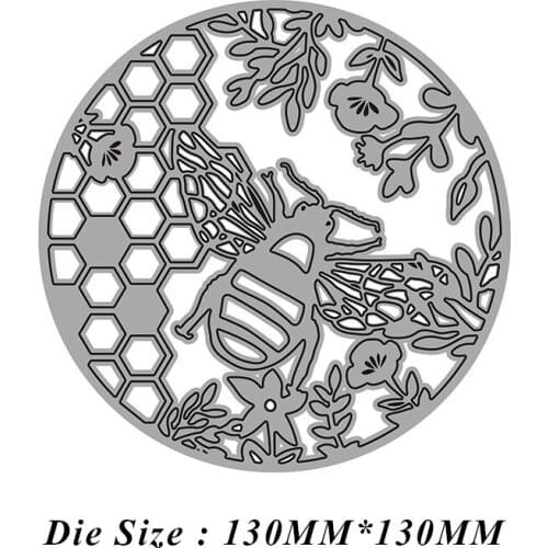 Honeycomb Background Round Circle Frame Cut Diy Handmade Mold Paper Metal Craft Dies for Card Making Cut Dies Embossing New