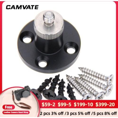 CAMVATE Wall /Ceiling/Table/podium Mount Bracket With 1/4"-20 Female Thread For Microphone/Monitor/Flash/Video Light Supporting