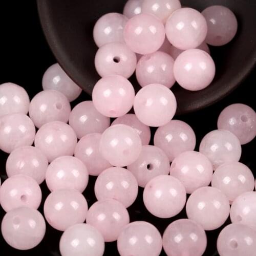 Natural Rose Pink Quartz Pure Crystal Stone Round Loose Spacer Beads For Jewelry Making 4/6/8/10/12mm Bracelet Handmade