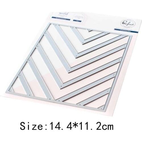 Metal Cutting Dies Rectangular diagonal stripes Scrapbooking Stencil Cut Die For DIY Card Crafts Handmade