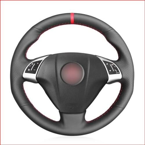 MEWANT Black Artificial Leather Car Steering Wheel Cover for Fiat Grande Punto Bravo Linea 2007-2019 Qubo Doblo Opel Combo
