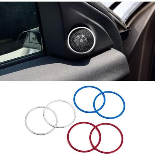 Car Door Audio Speaker Cover Trim Sticker Fit For Land Rover Range Evoque Convertible Ember Edition 2013-2017 Car Accessories