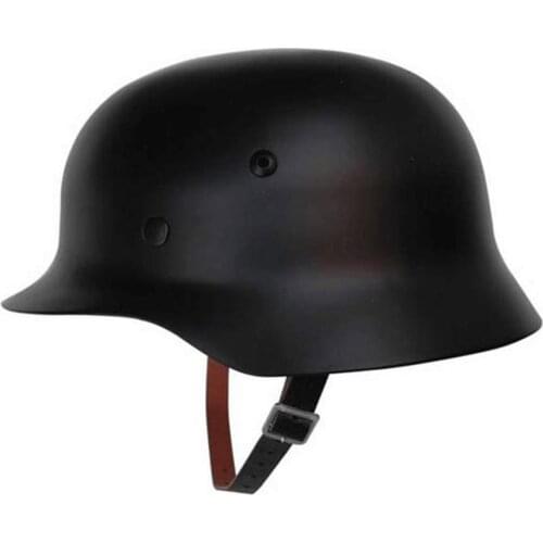 WWII German Army SWAT Military Tactical M40 Steel Helmet Motorcycle BLACK