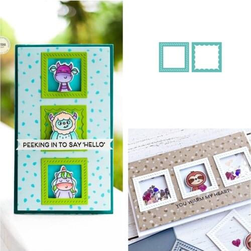 2021 New WINDOW FRAMESl Cutting Dies for DIY Scrapbooking Crafts Dies Cut Maker Photo Album Template Handmade Decoration