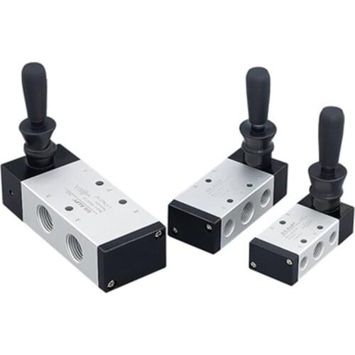 Air Valve Switch Manual Hand Wrench 4H210-08 4H310-10 4H410-15 Pneumatic Control Pull 1/4" 2 Position 5 Port Plate Reversing